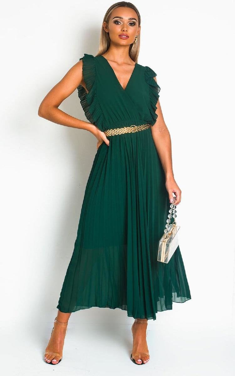 Pleated Maxi Dress-5