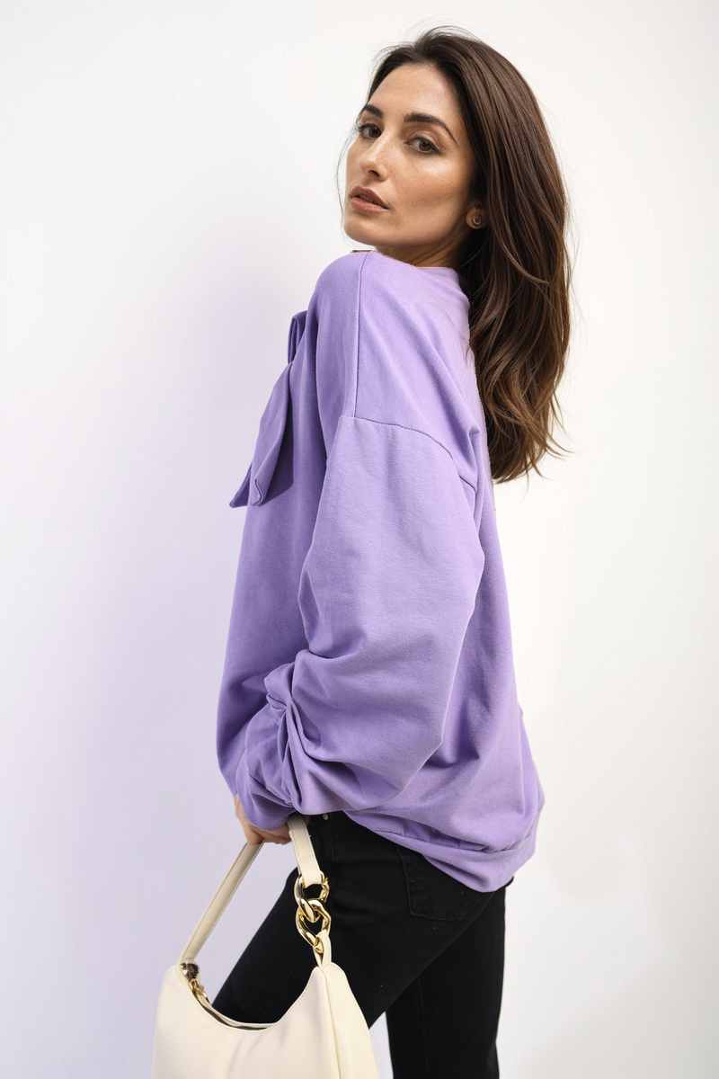 Long Sleeve Bow Detail Jumper-2