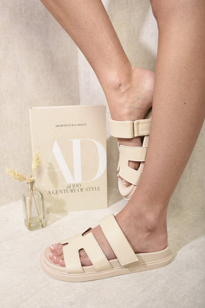 Cut Out Strappy Slip On Flats-5