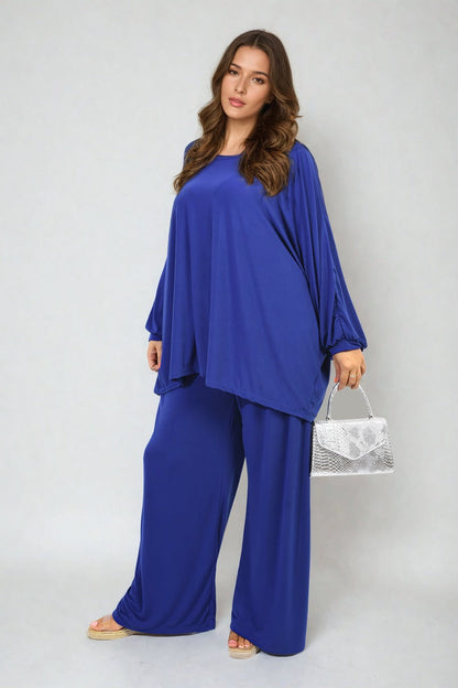Oversized Long Sleeve Top and Wide Leg Co-ord Set-3