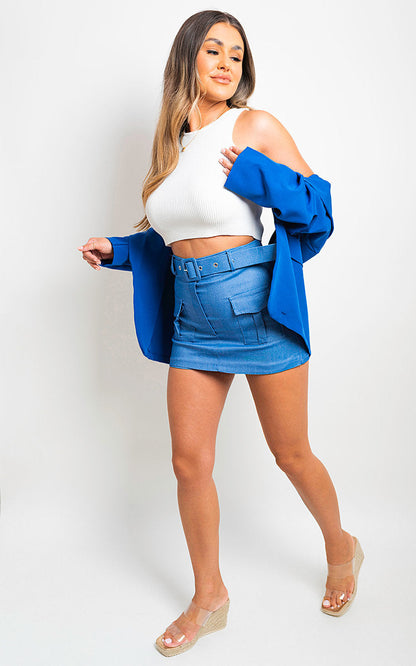 Pocket Belted Cargo Skort-6