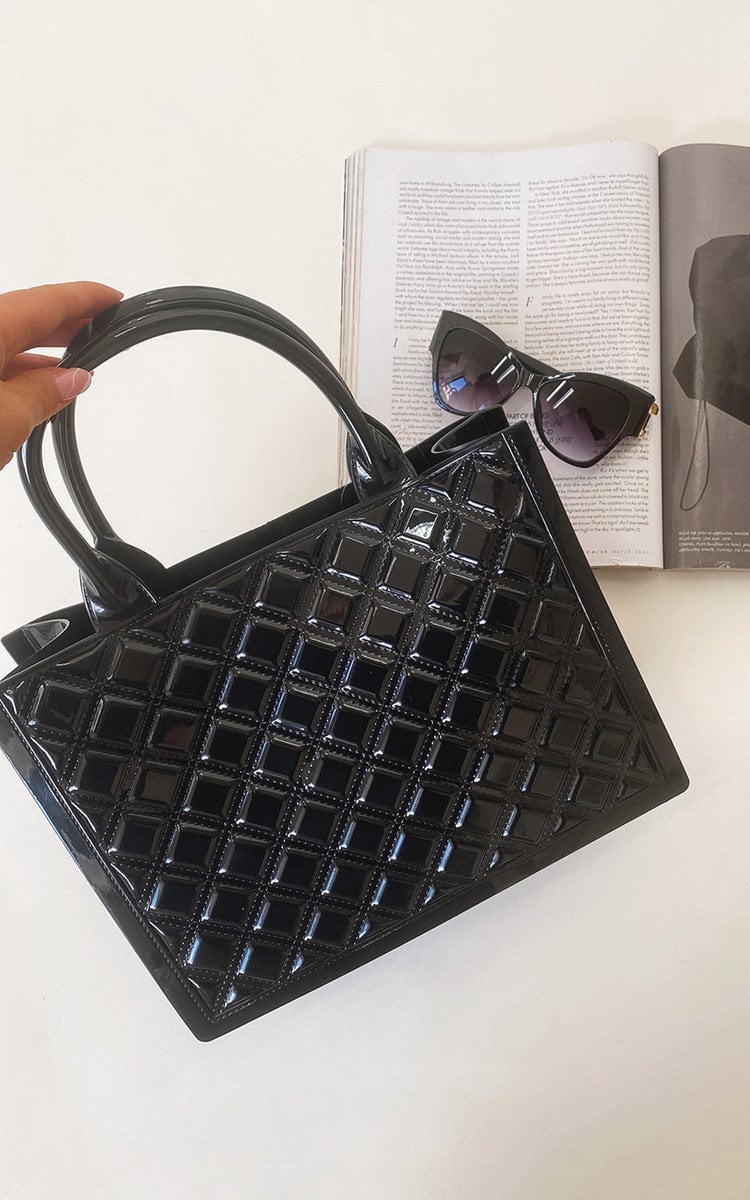 Faux Leather Quilted Handbag-1