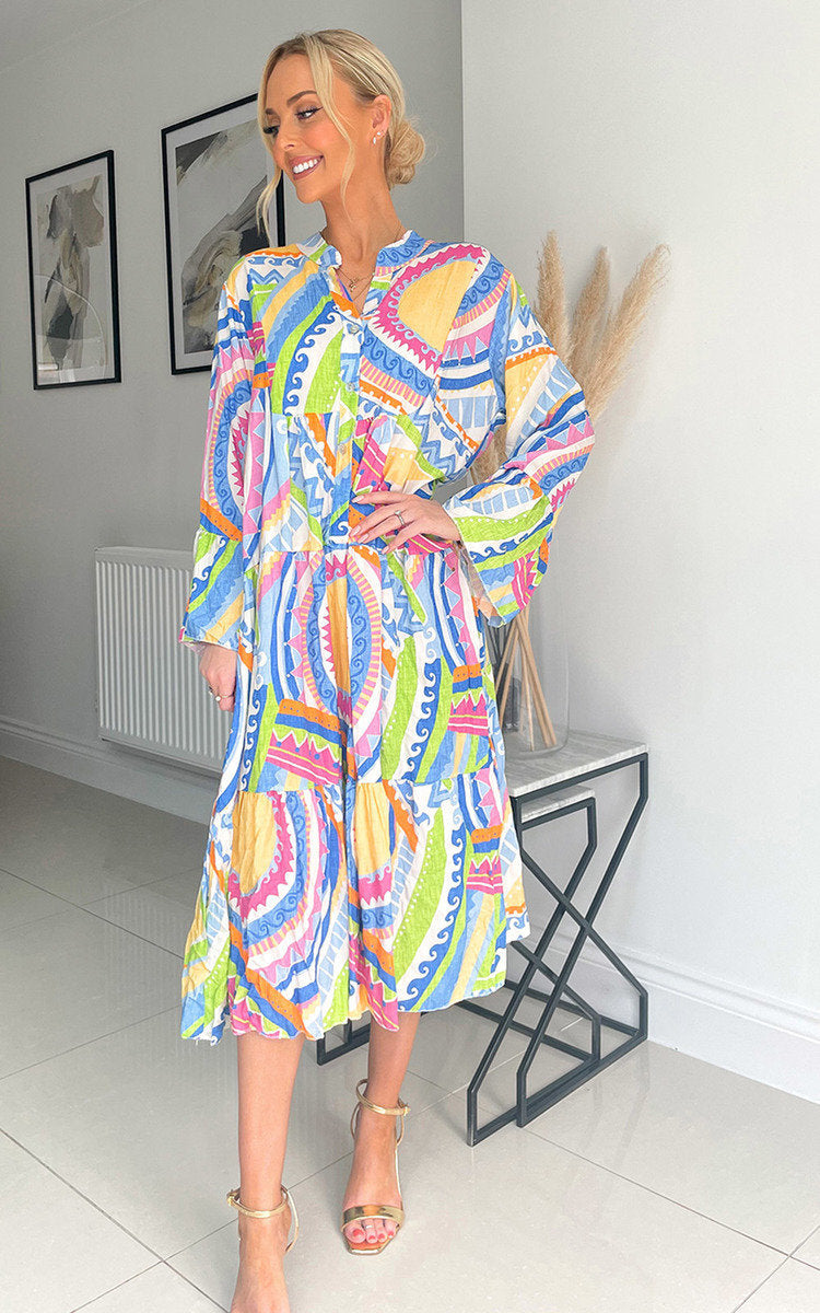 Printed Midi Dress-2