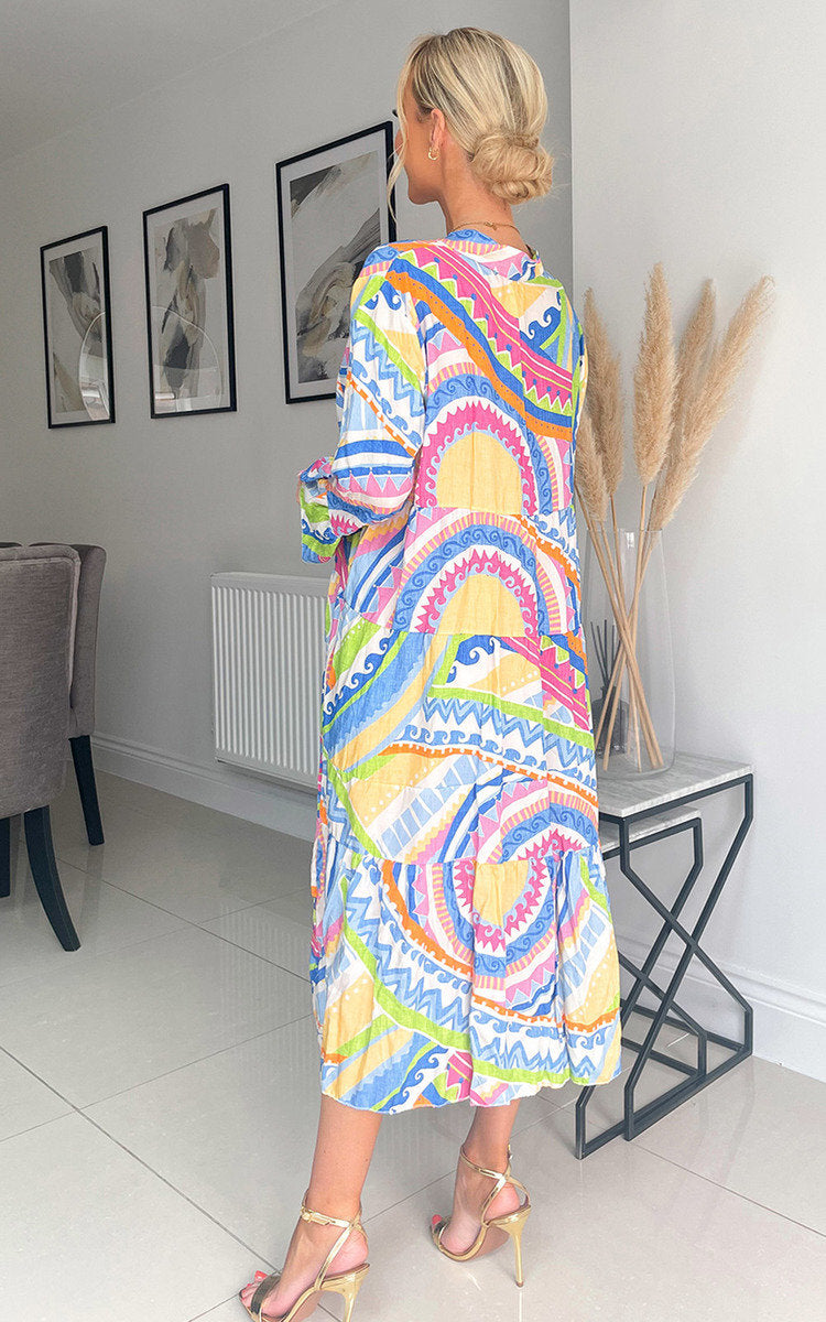 Printed Midi Dress-1