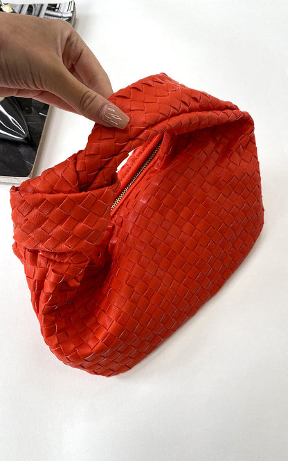 Faux Leather Quilted Handbag-0