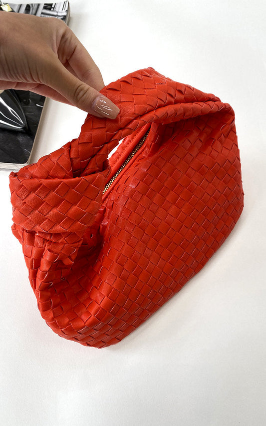 Faux Leather Quilted Handbag-0