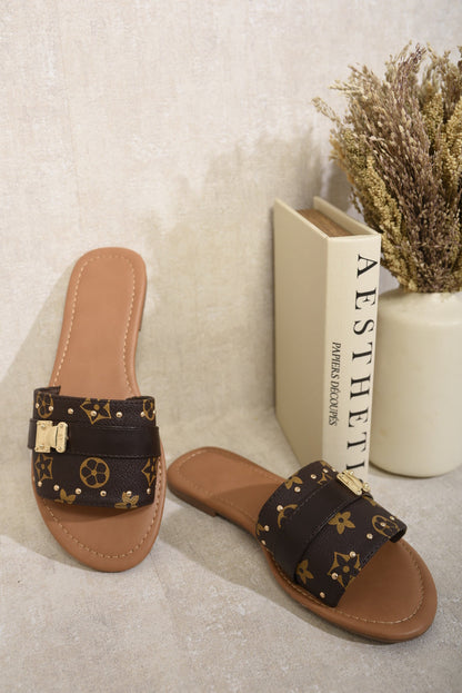Open Toe Flat Sandals-9