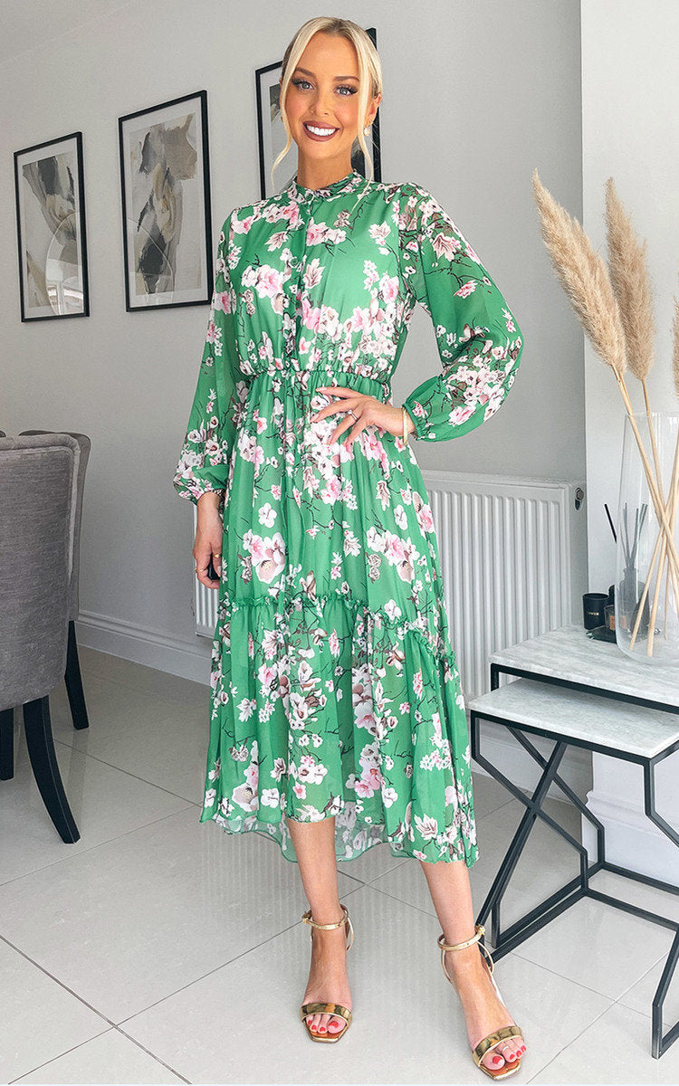 Tiered Midi Dress-5