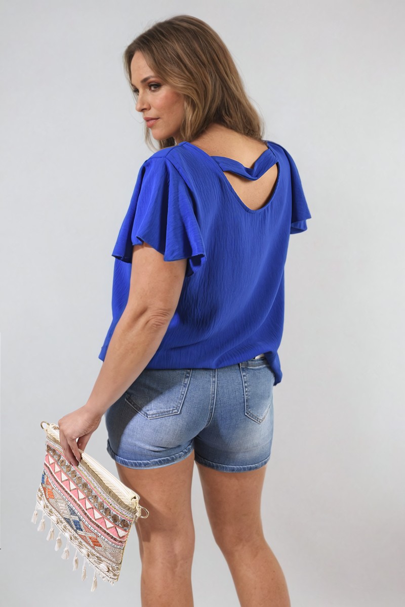 Ruffle Short Sleeve Top-1