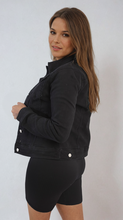 Button-Down Jacket with Front Pockets-1
