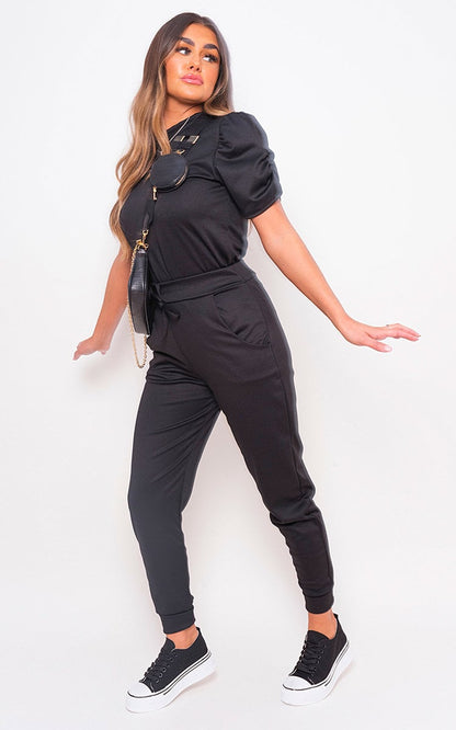 Ruched Sleeve Top & Trousers Co-ord Set-5