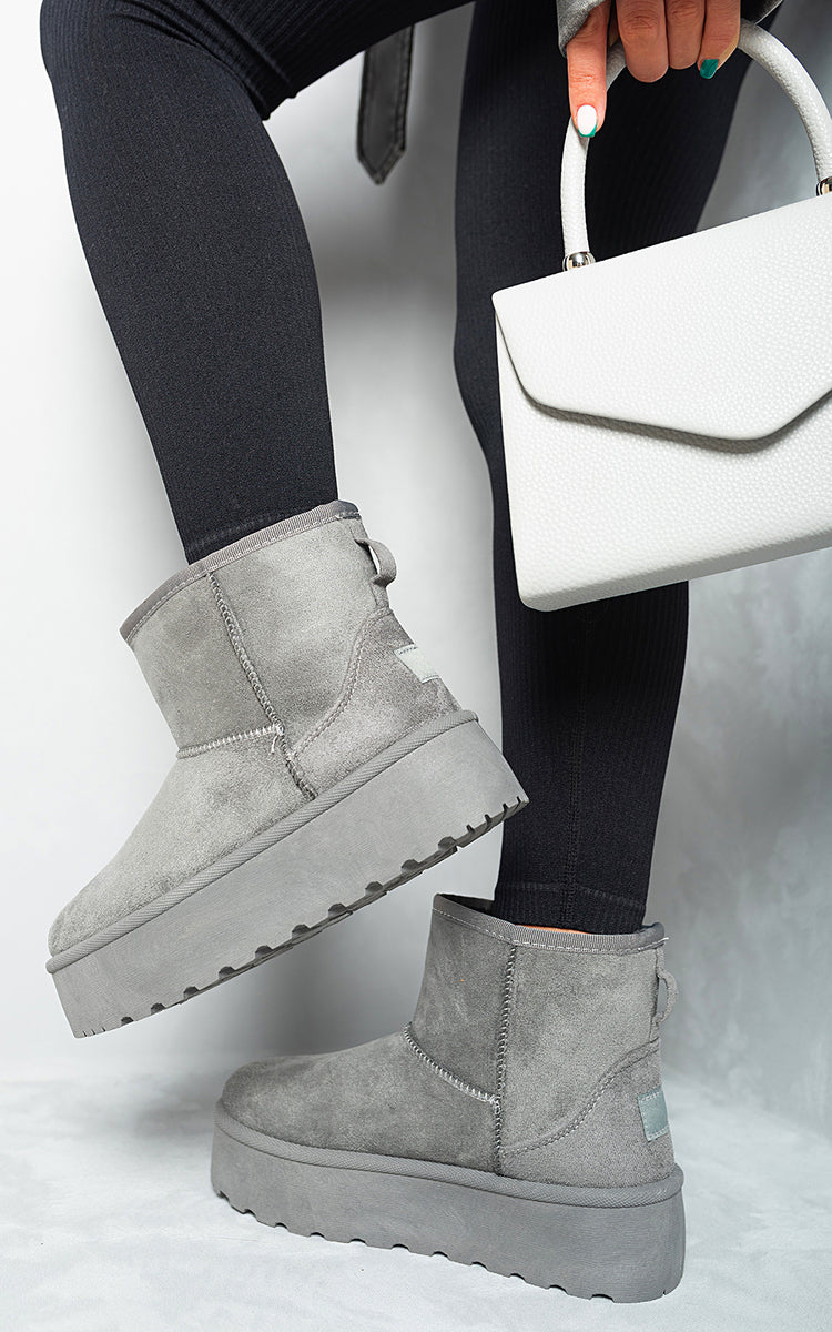 Thick Heel Platform Boots-1