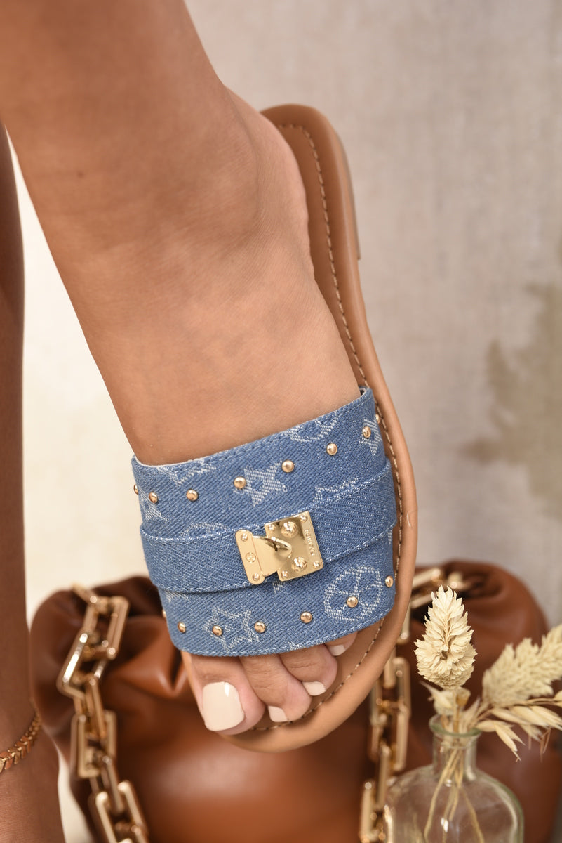 Open Toe Flat Sandals-1