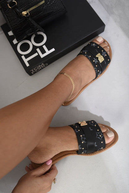 Open Toe Flat Sandals-8