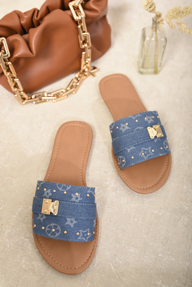Open Toe Flat Sandals-5