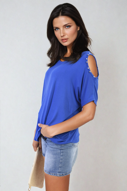 Pearl Cold Shoulder Top-7