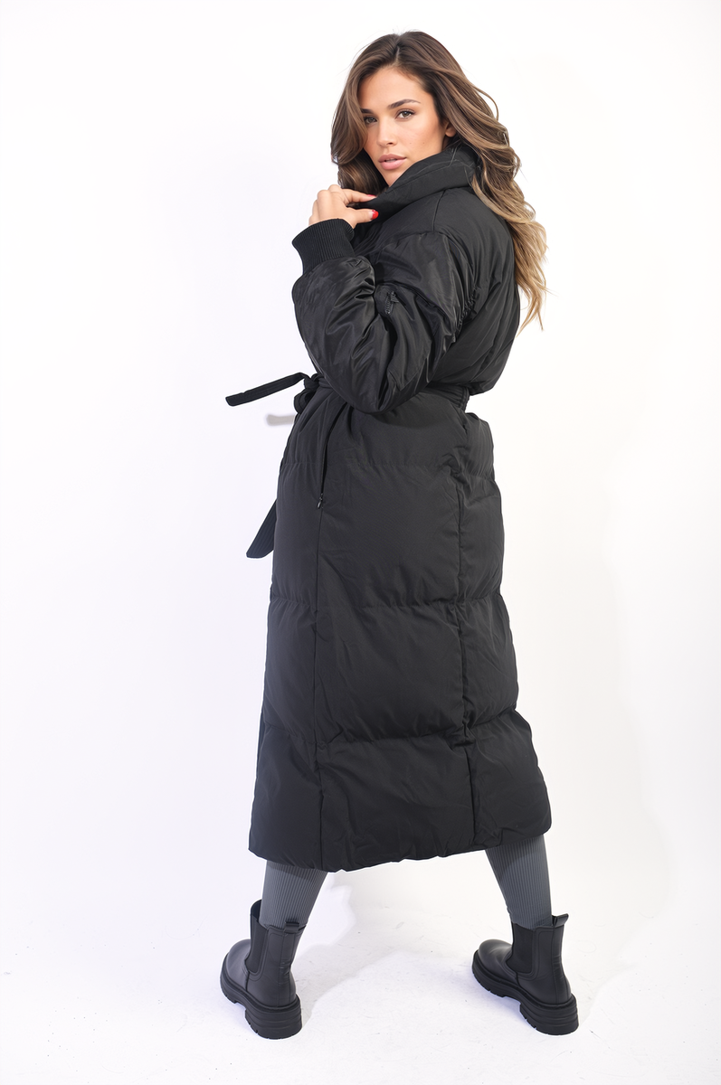 Long Belted Puffer Coat-1
