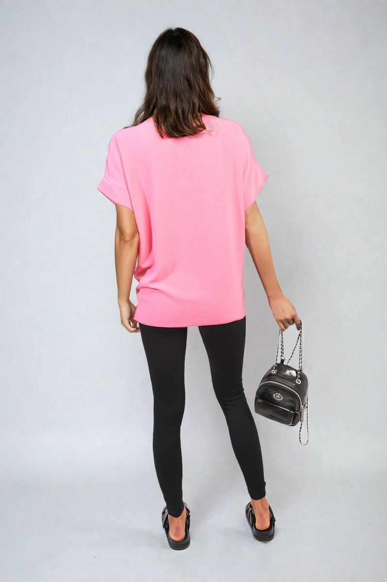 V-Neck Twist Front Top-6
