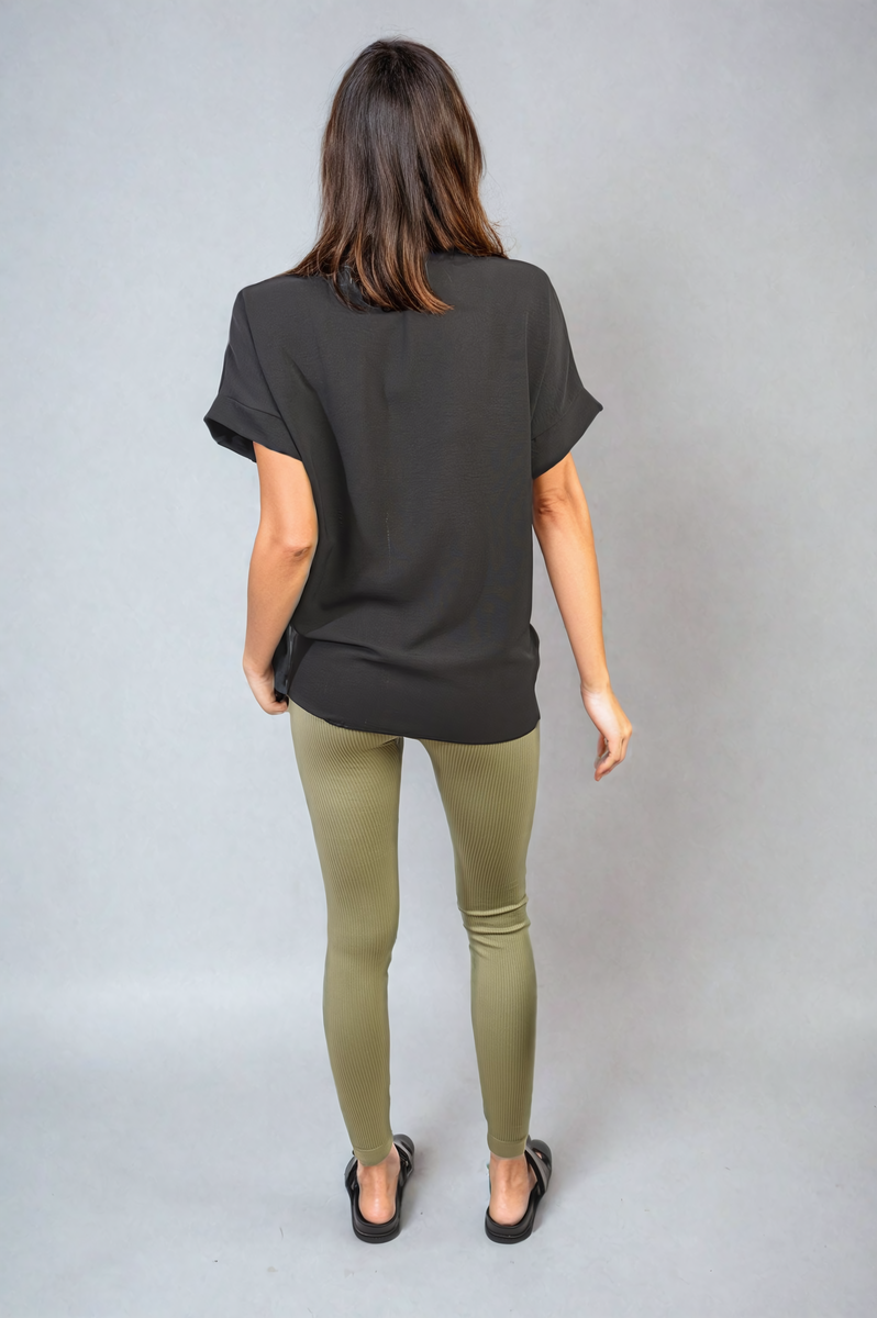 V-Neck Twist Front Top-4