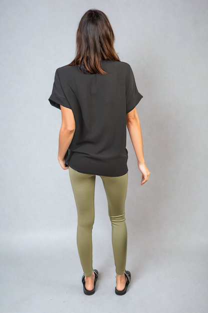 V-Neck Twist Front Top-4