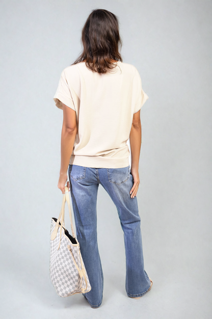 V-Neck Twist Front Top-3