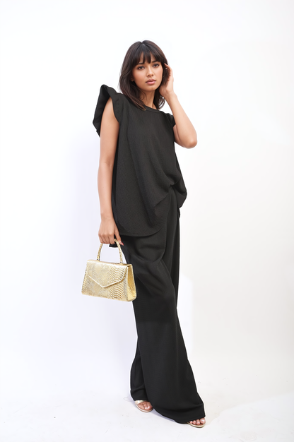 Ruffle Trim Top and Wide Leg Trouser Co-ord Set-10