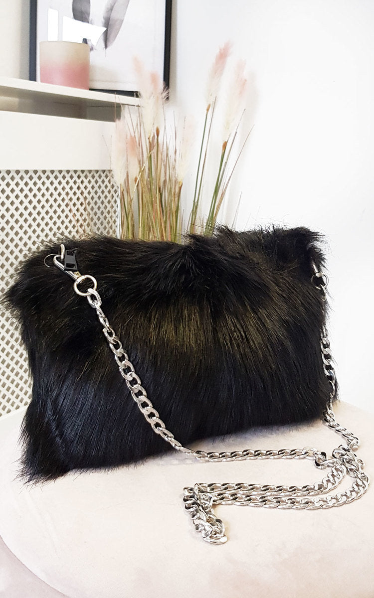 Faux Fur Shoulder Bag-5