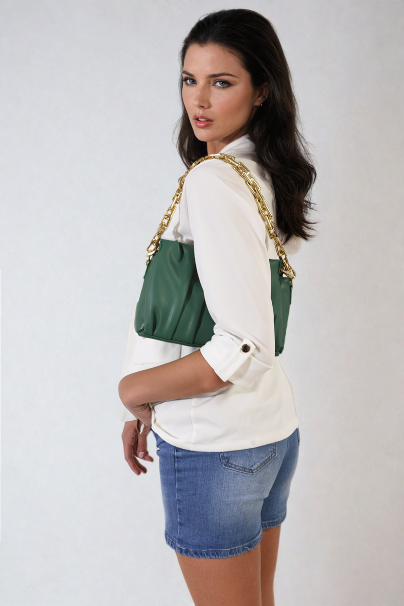 Longline Open Front Blazer Jacket with Front Pockets-1