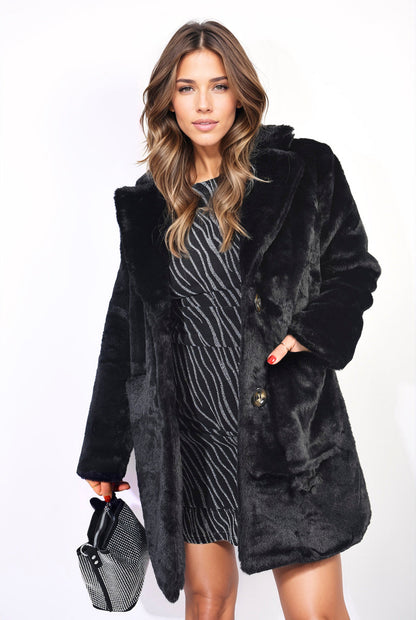 Fluffy Faux Fur Jacket-0