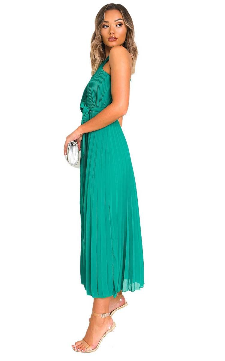Pleated Crossover Maxi Dress-12
