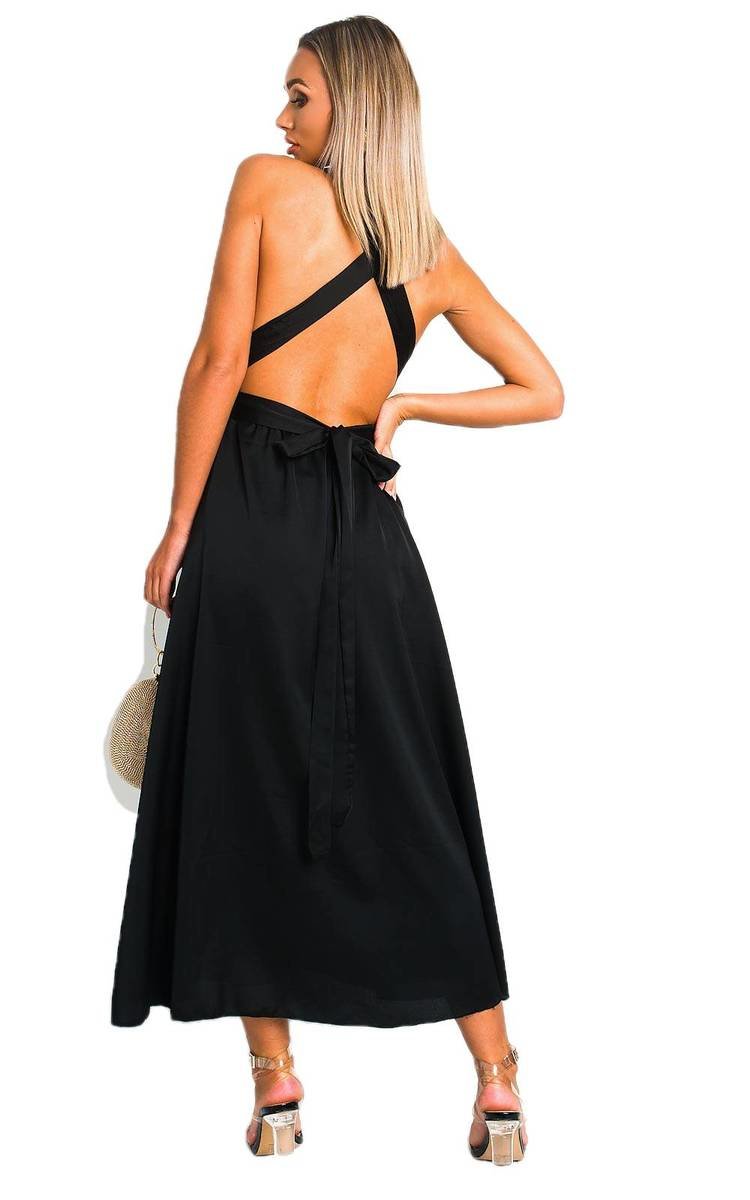 Backless Sequin Midi Dress-8