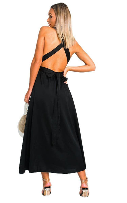 Backless Sequin Midi Dress-8