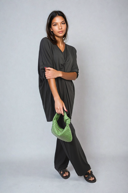 Twist Front Plunge Neckline Top and Trouser Co-ord Set-7