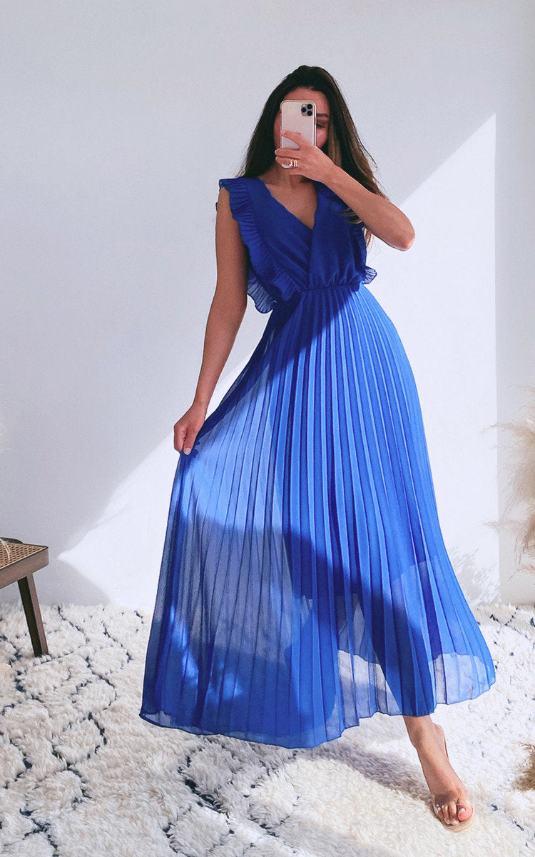 Pleated Maxi Dress-1
