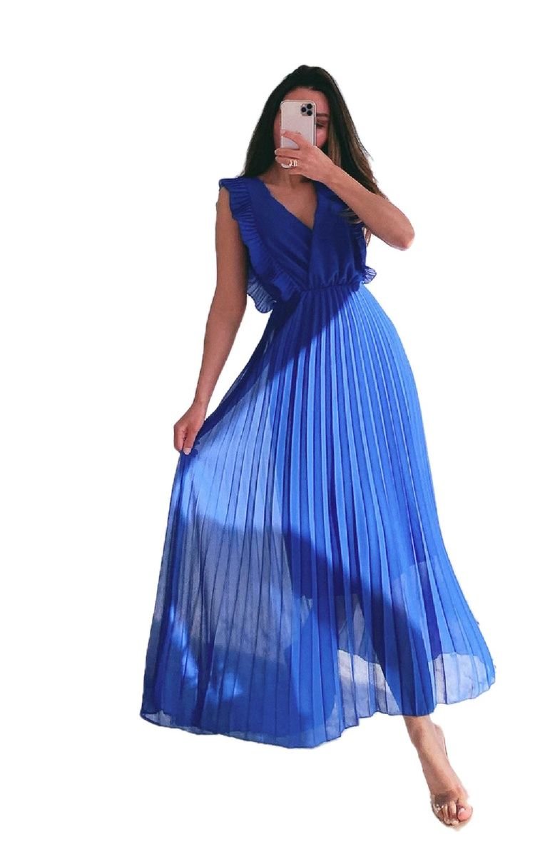 Pleated Maxi Dress-4