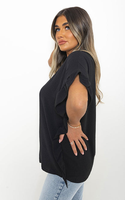 Frill Sleeve Top-3