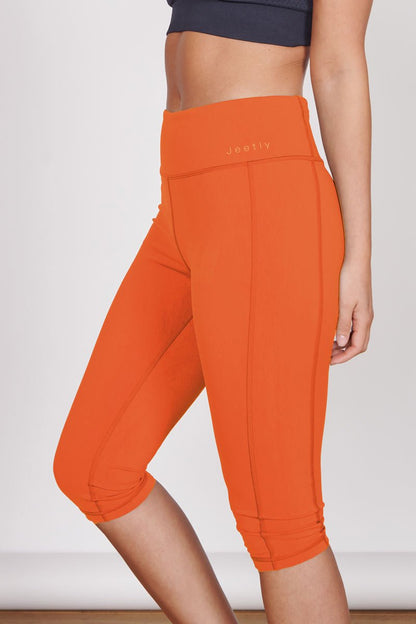 Taylor Orange 3/4 Sports Leggings-1