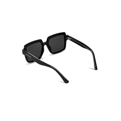 Sleek Black Square Frame Polarized Sunglasses for Men & Women