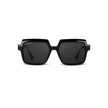 Sleek Black Square Frame Polarized Sunglasses for Men & Women
