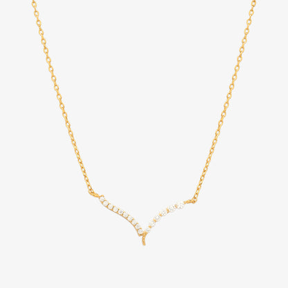V-shape cubic necklace-0