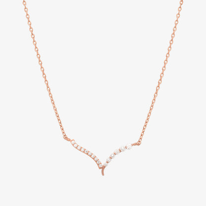 V-shape cubic necklace-5