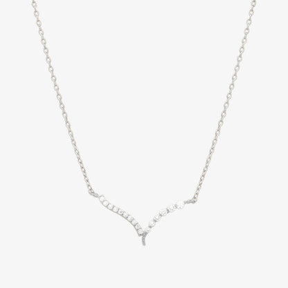 V-shape cubic necklace-4