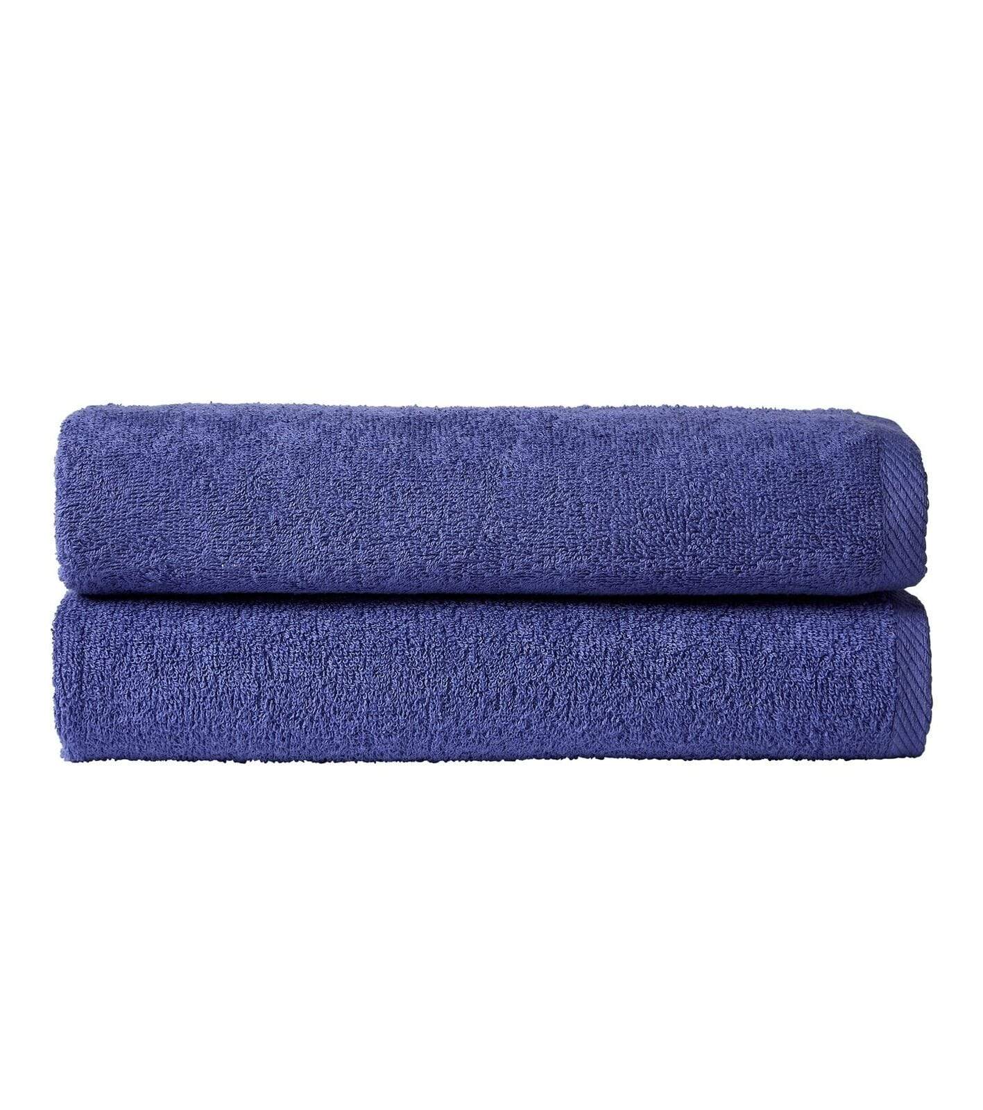 Pack of 2 Large Quick-Drying Lightweight Easycare Indus Valley Cotton Bath Sheets 80x140 cm for Home Travel Gym Holidays Multiple Colours by OLIVIA ROCCO