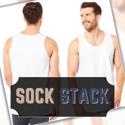 Pack of 6 Men's Cotton Blend Gym Muscle Vests Fitted Lightweight Comfortable Breathable Summer Wear Sizes S to XXL Available in Black Grey Navy White by Sock Stack