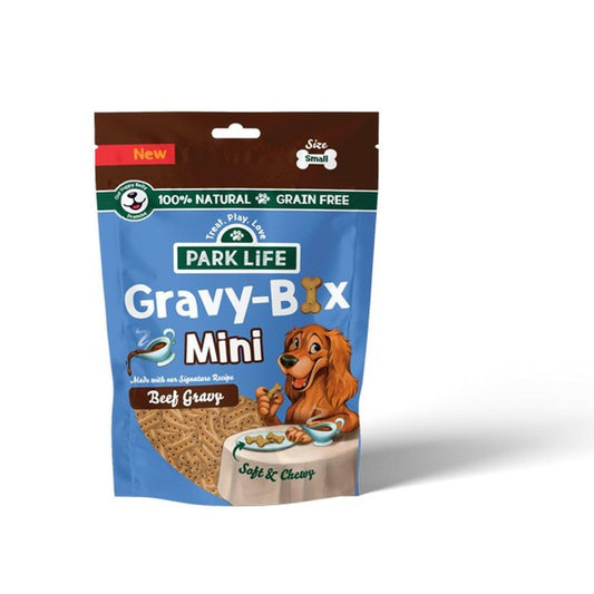 PARK LiFE Mini Gravy Bix Dog Biscuits Original Beef 100g - AS SEEN ON DRAGONS DEN