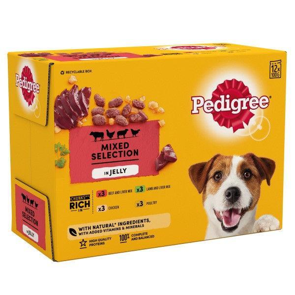 Pedigree Pouches Favourites Jelly 48x100g