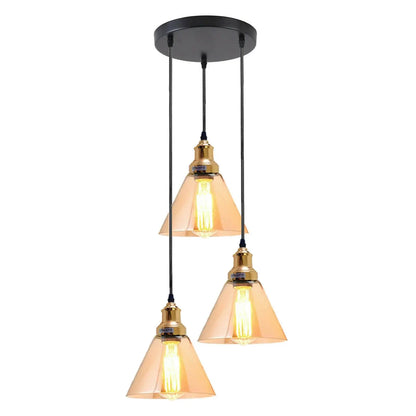 Glass Ceiling Pendant 3 Lights~1428-10