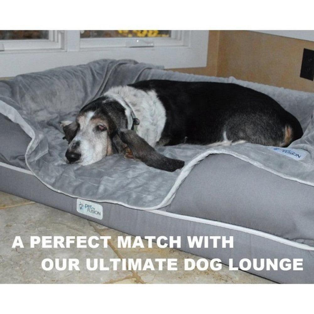 PetFusion Premium Pet Blanket XL 152x122cm Gray Reversible Micro Plush