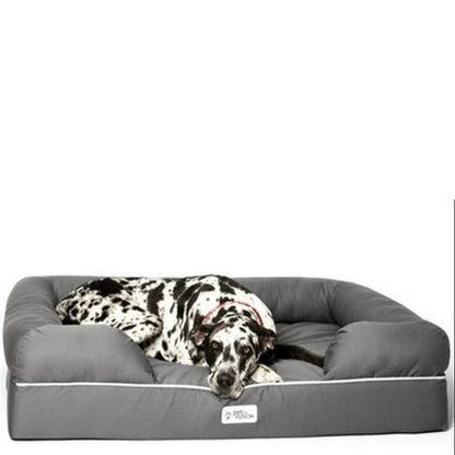 PetFusion Ultimate Jumbo XXLarge Waterproof Memory Foam Dog Bed 127x102x33cm Gray