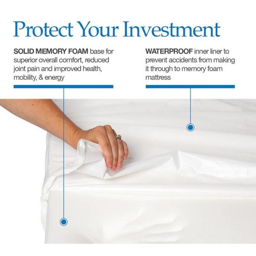 PetFusion Ultimate Solid Waterproof Memory Foam Dog Bed for Medium and Large Dogs